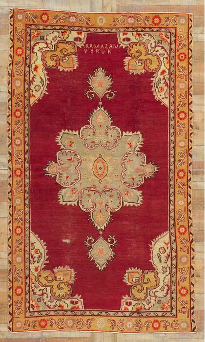 5 x 8 Vintage Turkish Oushak Rug 51673