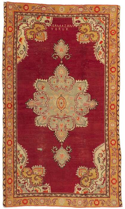5 x 8 Vintage Turkish Oushak Rug 51673