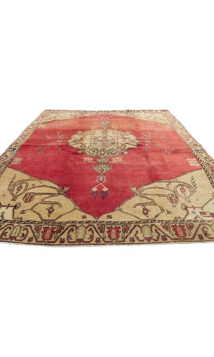 5 x 8 Vintage Turkish 5 x 8 Vintage Turkish Oushak Rug 51730