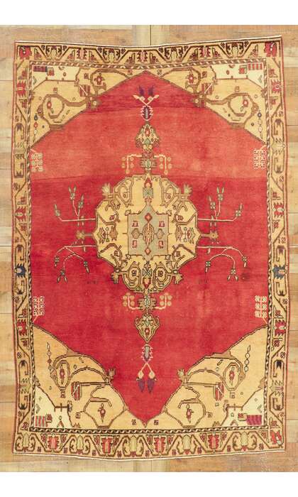 5 x 8 Vintage Turkish Oushak Rug 51730