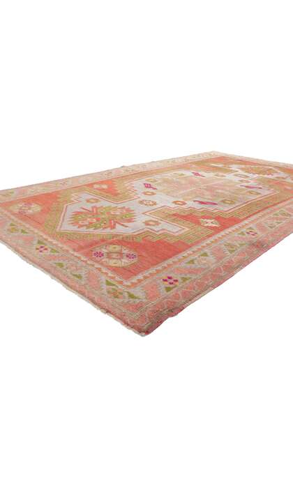 5 x 8 Vintage Turkish Oushak Rug 51804