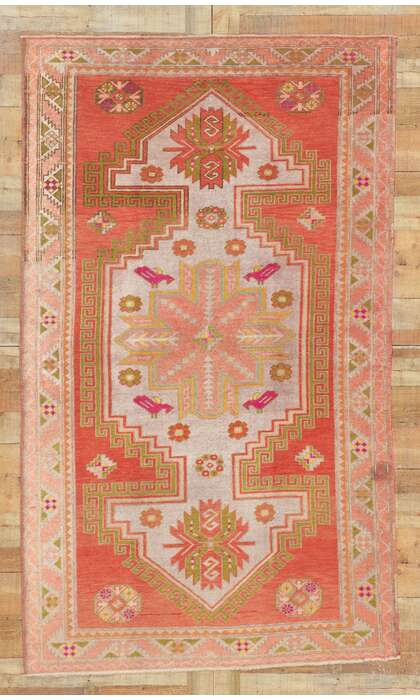 5 x 8 Vintage Turkish Oushak Rug 51804