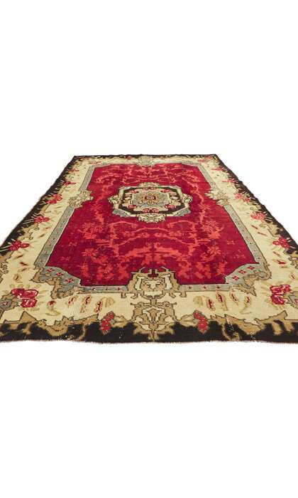 5 x 9 Vintage Turkish Oushak Rug 51811