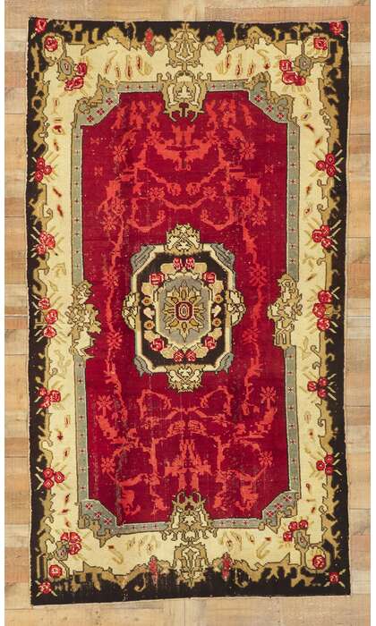 5 x 9 Vintage Turkish Oushak Rug 51811
