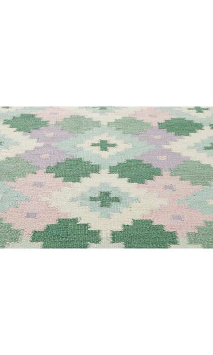 5 x 7 Vintage Swedish Kilim Rollakan Rug 78498