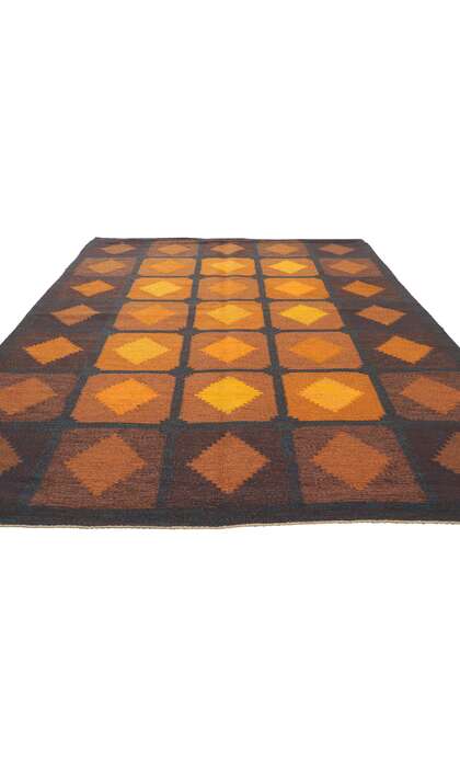 5 x 8 Vintage Swedish Rug Brita Svefors Rollakan 78483