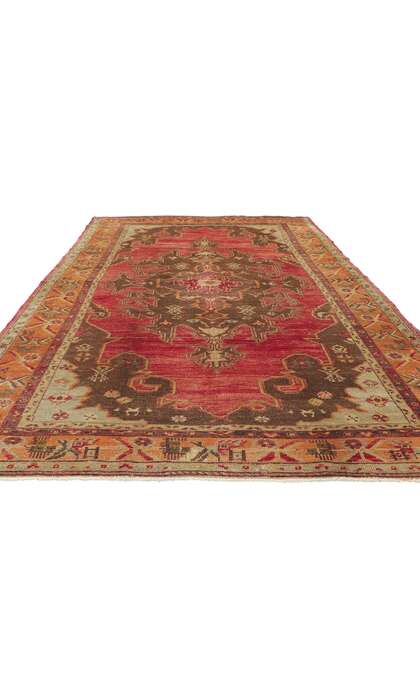 5 x 9 Vintage Turkish Oushak Rug 51130