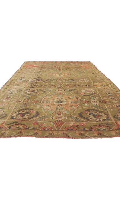 6 x 9 Vintage Turkish Oushak Rug 51672