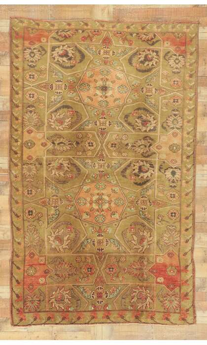 6 x 9 Vintage Turkish Oushak Rug 51672
