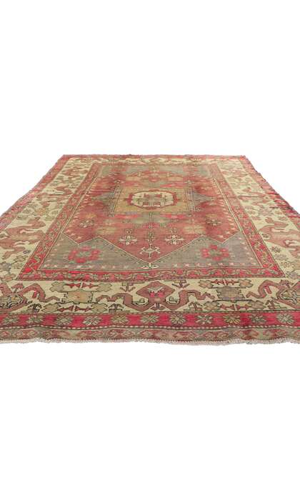 6 x 9 Coloful Vintage Oushak Rug 51789