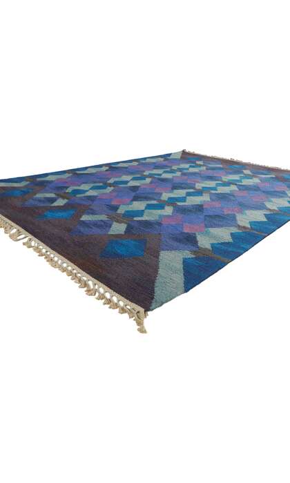 6 x 8 Vintage Swedish Kilim Rug Judith Johansson Rollakan Fonstret 78490