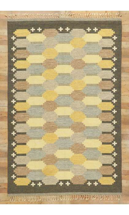 7 x 10 Vintage Swedish Kilim Rug Ulla Parkdahl Rollakan 78475