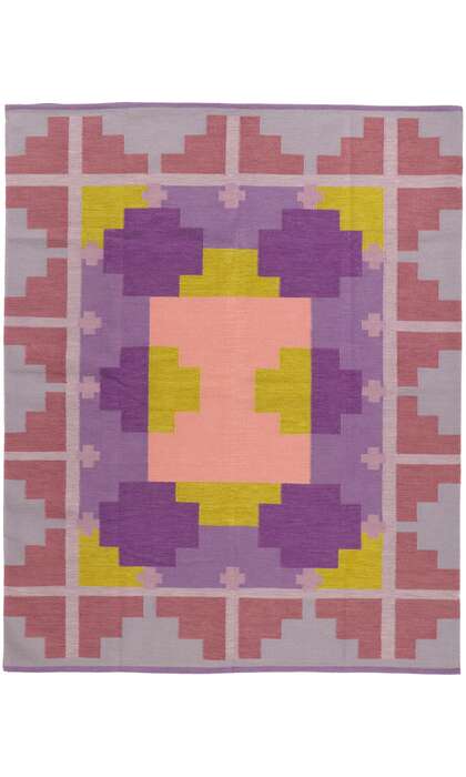 8 x 10 Scandinavian Modern Swedish Inspired Kilim Rug 30917