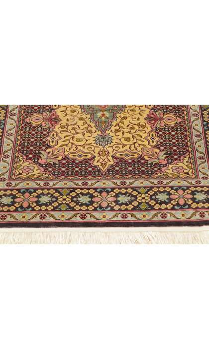 1 x 2 Vintage Turkish Silk Hereke Rug 78516
