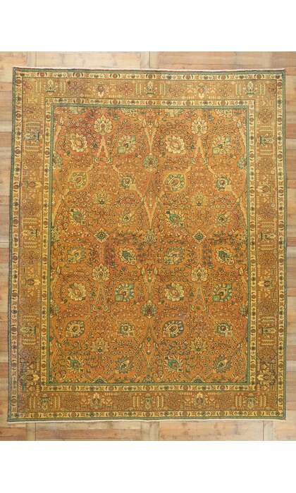10 x 12 Vintage Persian Tabriz Rug 76312