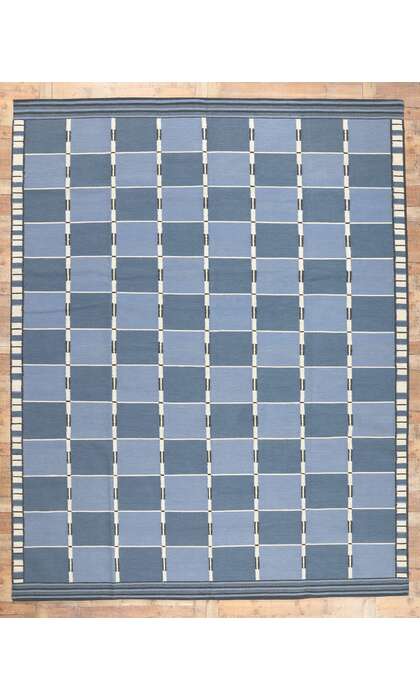 10 x 13 Scandinavian Modern Swedish Inspired Kilim Rug 30941