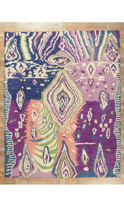 10 x 13 Colorful Moroccan Area Rug 80350