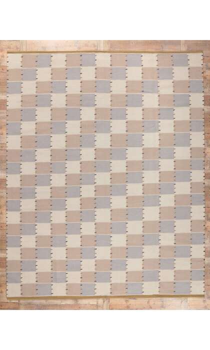 10 x 13 Scandinavian Modern Swedish Inspired Kilim Rug 30950