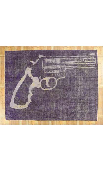 10 x 13 Gun Pistol Revolver Rug 80242