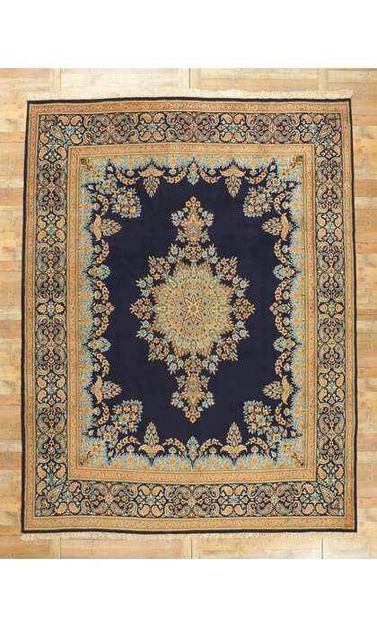 10 x 13 Vintage Persian Kerman Rug 78528