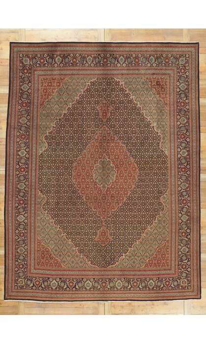 10 x 13 Vintage Persian Tabriz Rug 60998