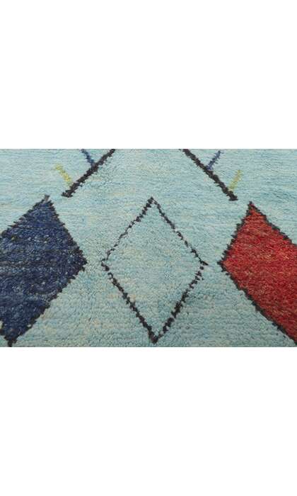 10 x 14 Large Aqua Moroccan Area Rug 80348