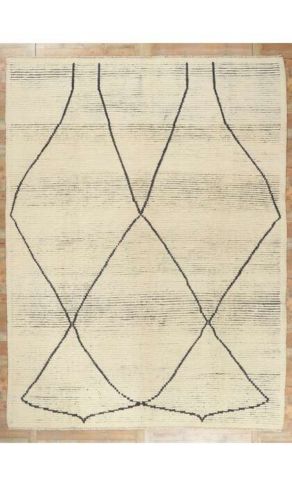 10 x 14 Modern Moroccan Area Rug 80589