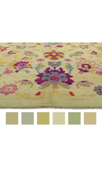 10 x 14 Colorful Oushak Rug 60658