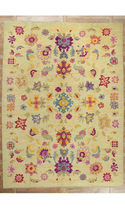 10 x 14 Colorful Oushak Rug 60658