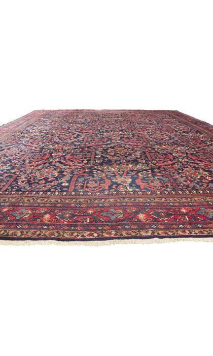 14 x 18 Antique Persian Mustafavi Mahal Rug 78520