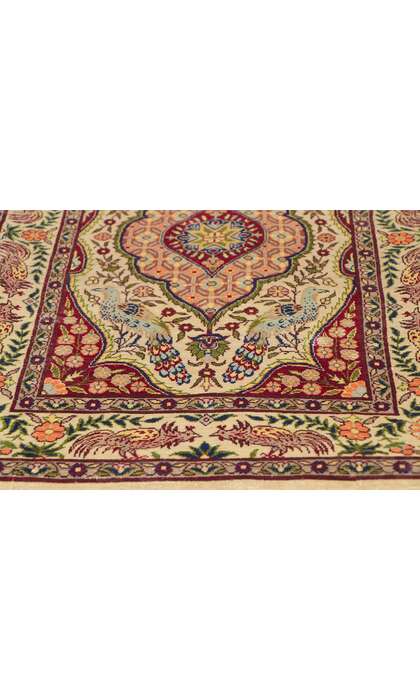 2 x 2 Vintage Turkish Silk Hereke Rug 78515