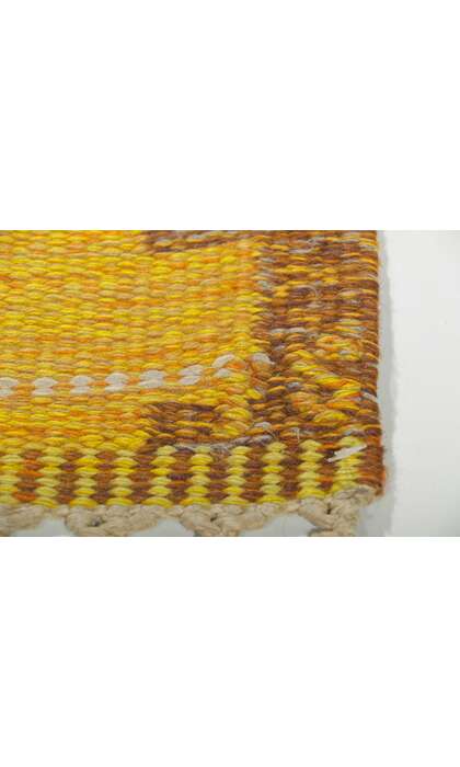 3 x 8 Vintage Swedish Kilim Rug Ingrid Silow Rollakan 78507 IS Initials