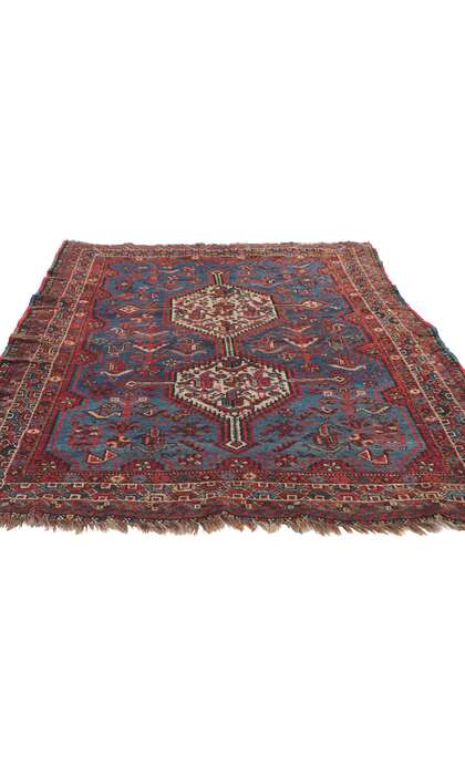 4 x 5 Antique Persian Shiraz Rug 78519