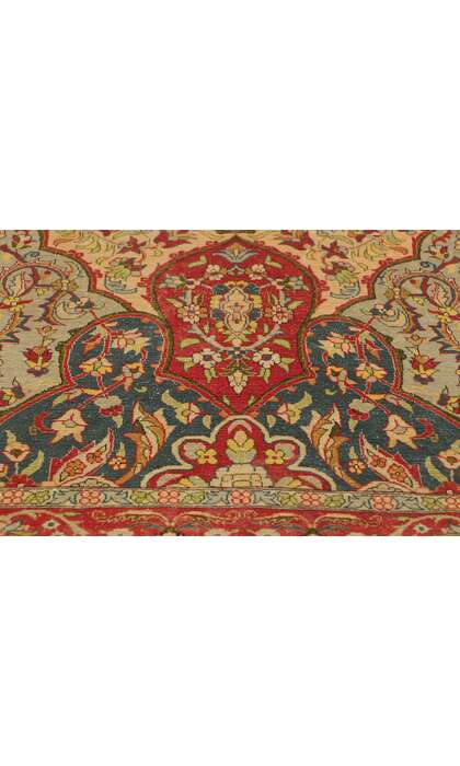 4 x 5 Vintage Turkish Silk Hereke Rug 78514