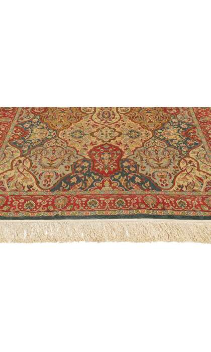 4 x 5 Vintage Turkish Silk Hereke Rug 78514