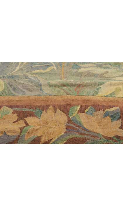 4 x 7 Antique French Scandinavian Verdure Tapestry 78461