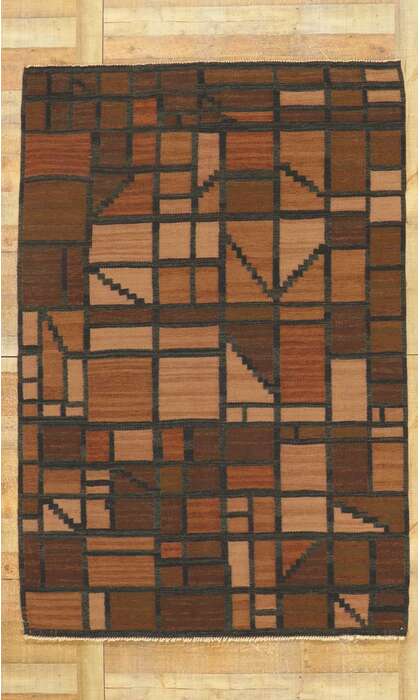 5 x 7 Vintage Swedish Rug Irma Kronlund Rollakan 78485