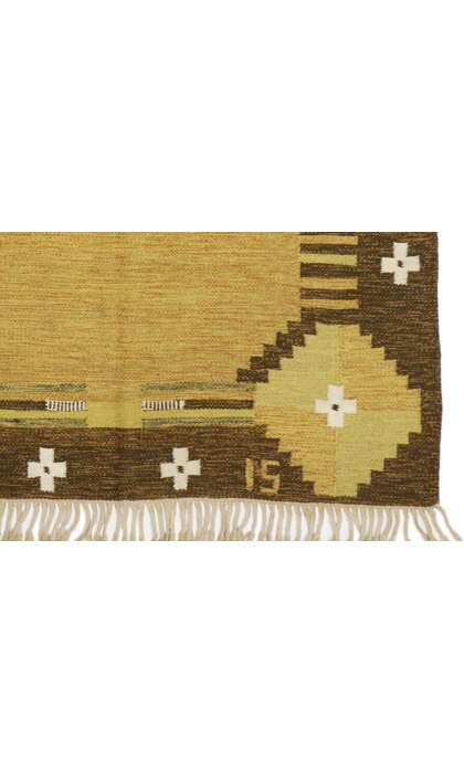 5 x 8 Vintage Swedish Rug Ingegerd Silow Orbyhus Rollakan 77034