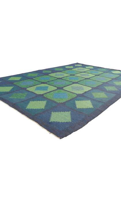 5 x 8 Vintage Swedish Kilim Rug Brita Svefors Rollakan 78493