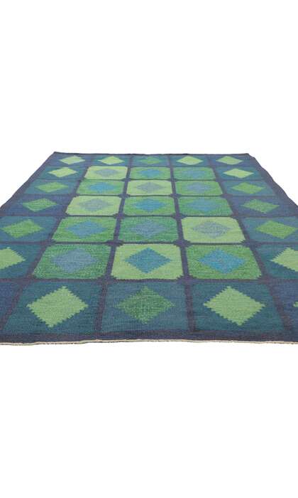 5 x 8 Vintage Swedish Kilim Rug Brita Svefors Rollakan 78493