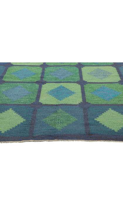 5 x 8 Vintage Swedish Kilim Rug Brita Svefors Rollakan 78493