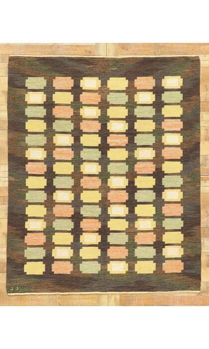 6 x 7 Vintage Swedish Rug Judith Johansson Rollakan 78492