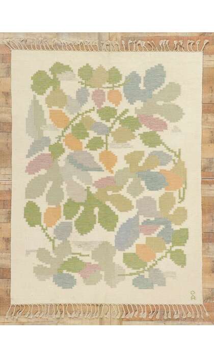 6 x 8 Vintage Swedish Rug Anna-Johanna-Angstrom Rollakan 78500