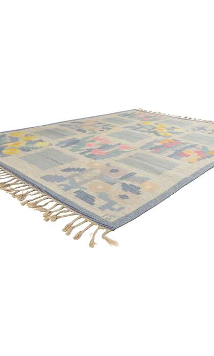 6 x 8 Vintage Swedish Rug Ingegerd Silow Rollakan 78496