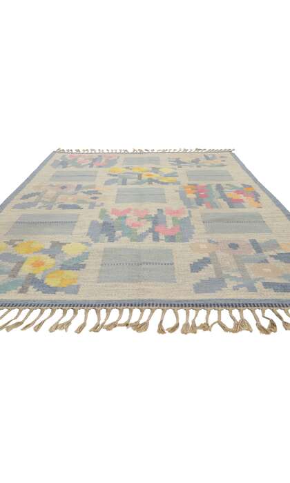 6 x 8 Vintage Swedish Rug Ingegerd Silow Rollakan 78496