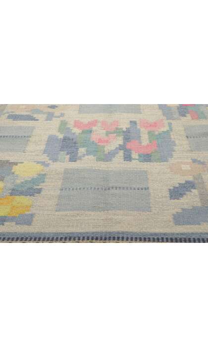 6 x 8 Vintage Swedish Rug Ingegerd Silow Rollakan 78496