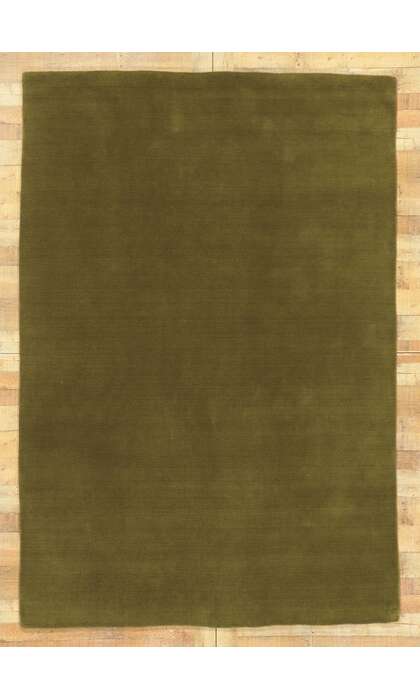 6 x 9 Moss Olive Green Modern Rug 30929