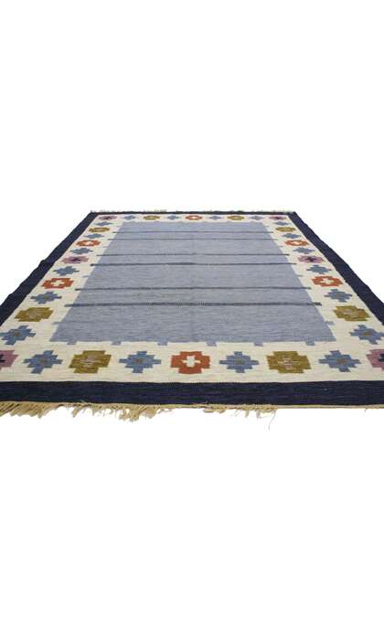 7 x 9 Ellen Stahlbrand Vintage Swedish Rollakan Rug 77035