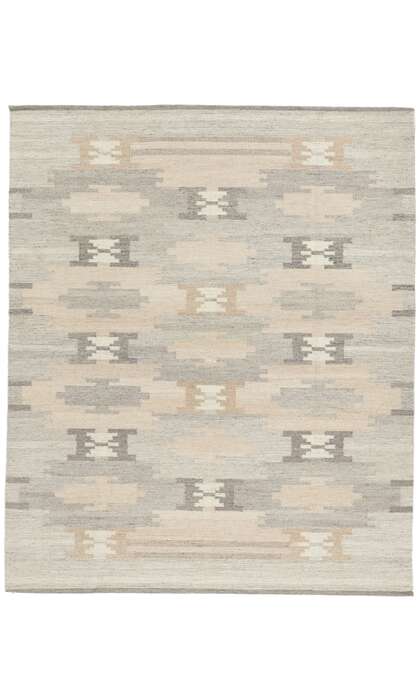 8 x 10 Scandinavian Modern Swedish Inspired Kilim Rug 30968