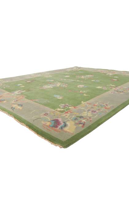 8 x 10 Modern Green Chinese Art Deco Rug 30922